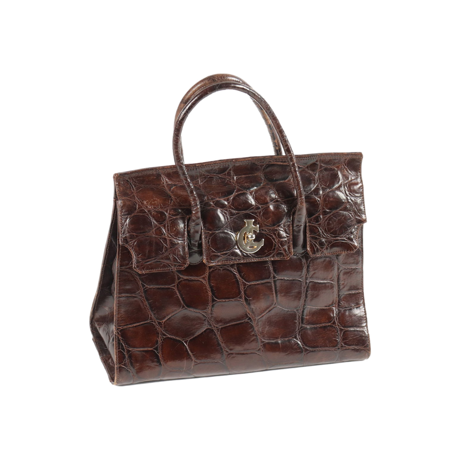 Les Copains Vintage Bag Leather Italy 1990s Clothing House