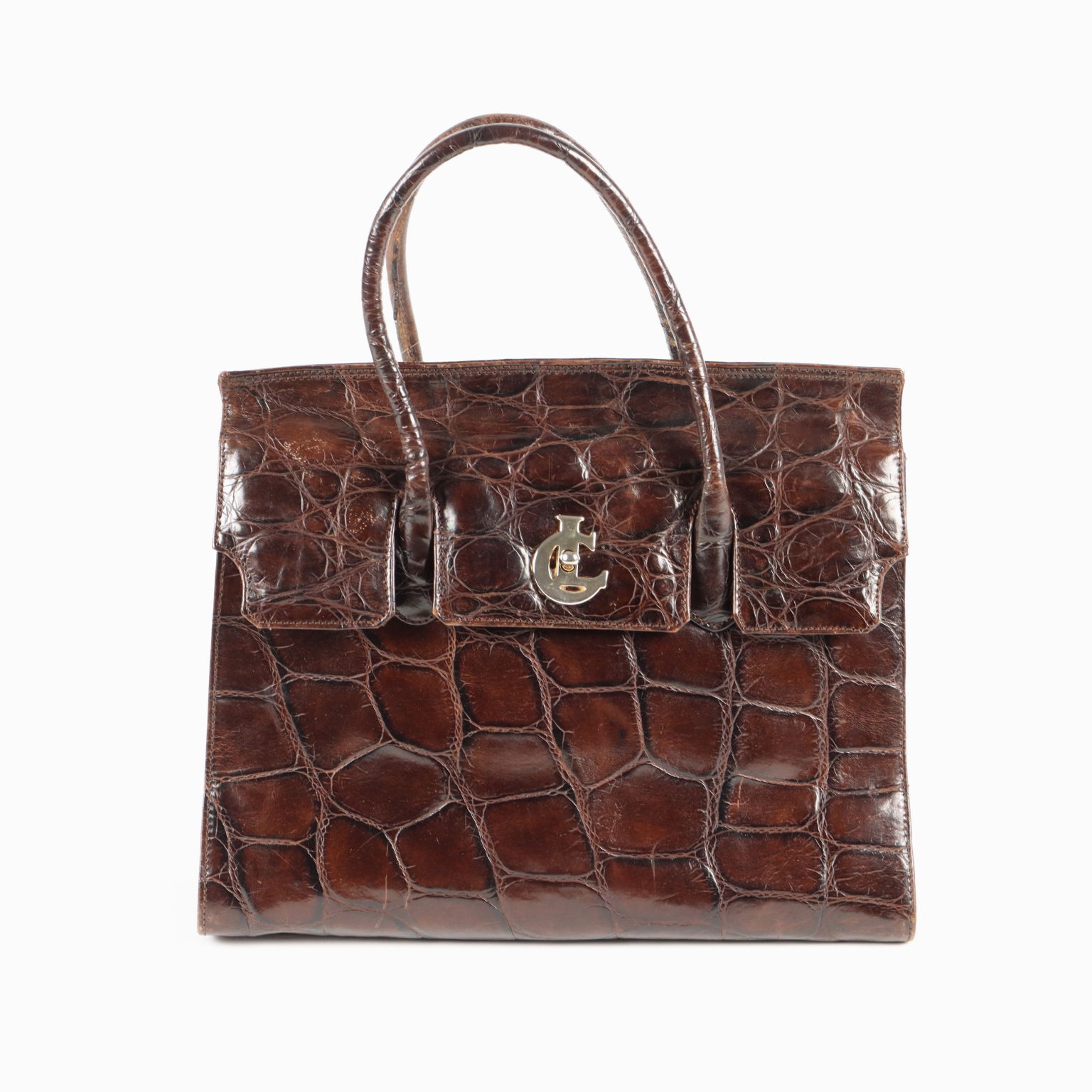 Les Copains Vintage Bag Leather Italy 1990s Clothing House