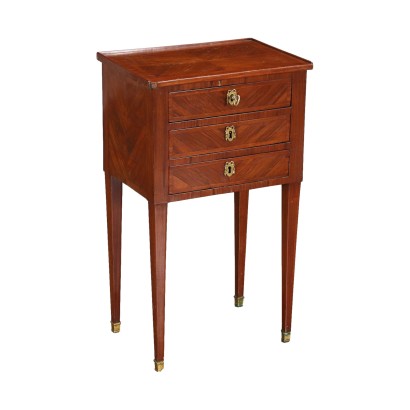 Directoire Bedside Table Oak Bronze France XVIII Century