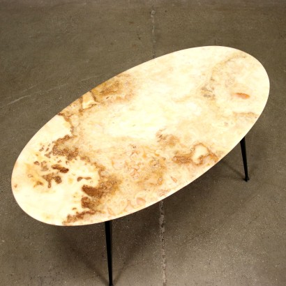 Table Basse Métal Onyx Italie Années 1960