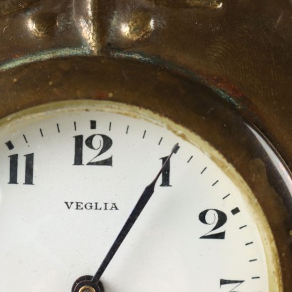 Veglia Clock Bronze Italy XX Century