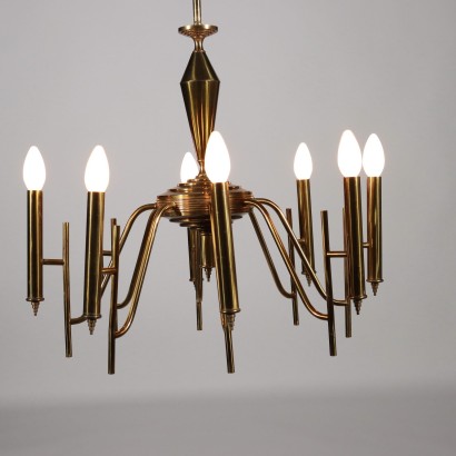 Ceiling Lamp Brass Italy 1950s