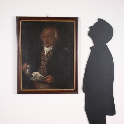 Männliches Porträt Öl auf Leinwand - Italien XVIII Jhd