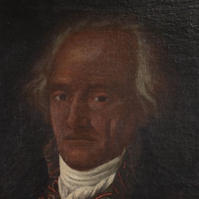 Male Portrait Oil on Canvas Italy XVIII Century