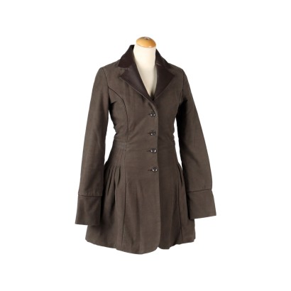 Manteau Emporio Armani Cuir Coton Taille 10 Italie