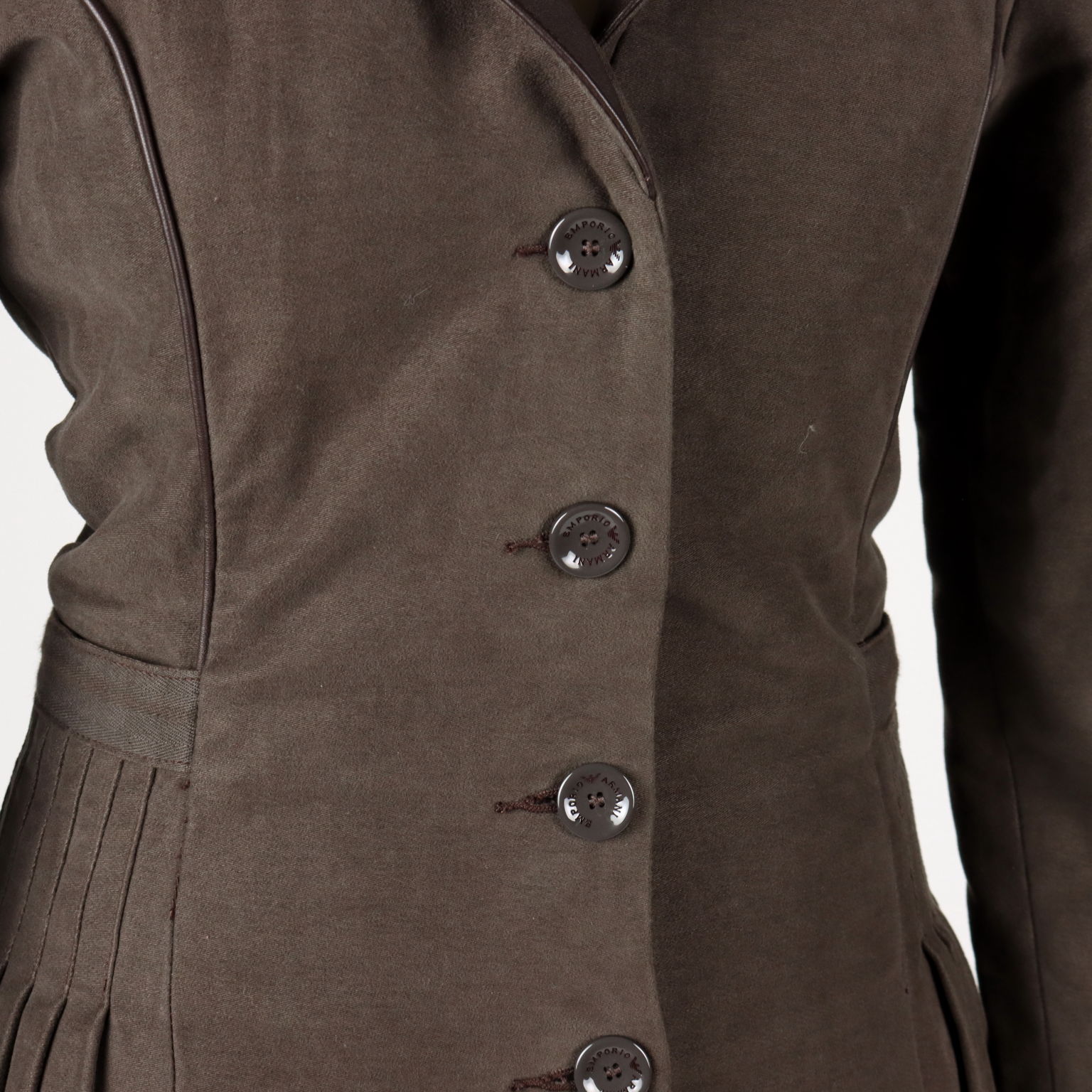 Cappotto Second Hand Emporio Armani Cotone Pelle Taglia 40 Italia