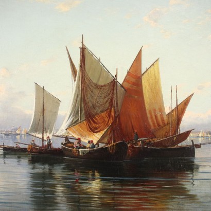 Venice Oil on Canvas Italy XIX Century