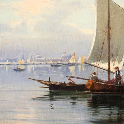 Venice Oil on Canvas Italy XIX Century