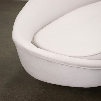 3 Seater Sofa Munari Style Foam Brass Fabric Italy