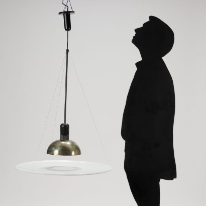 Frisbi 850 by Flos Ceiling Lamp Metal Metachrylate Italy 1980s