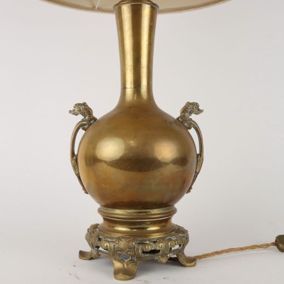 Balustervase mit Lampe Bronze Frankreich XX Jhd