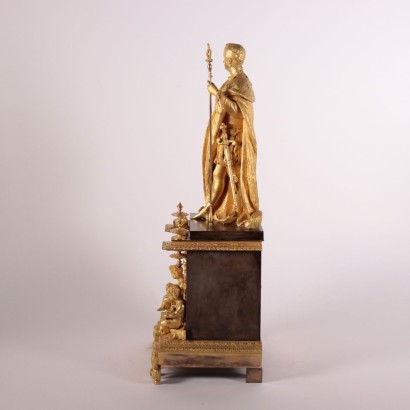 antiquariato, orologio, antiquariato orologio, orologio antico, orologio antico italiano, orologio di antiquariato, orologio neoclassico, orologio del 800, orologio a pendolo, orologio da parete,Orologio da Appoggio con Figura di Imp
