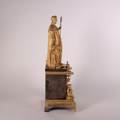 antiquariato, orologio, antiquariato orologio, orologio antico, orologio antico italiano, orologio di antiquariato, orologio neoclassico, orologio del 800, orologio a pendolo, orologio da parete,Orologio da Appoggio con Figura di Imp