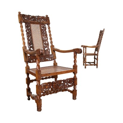 Paire de fauteuils Néo-Renaissance
