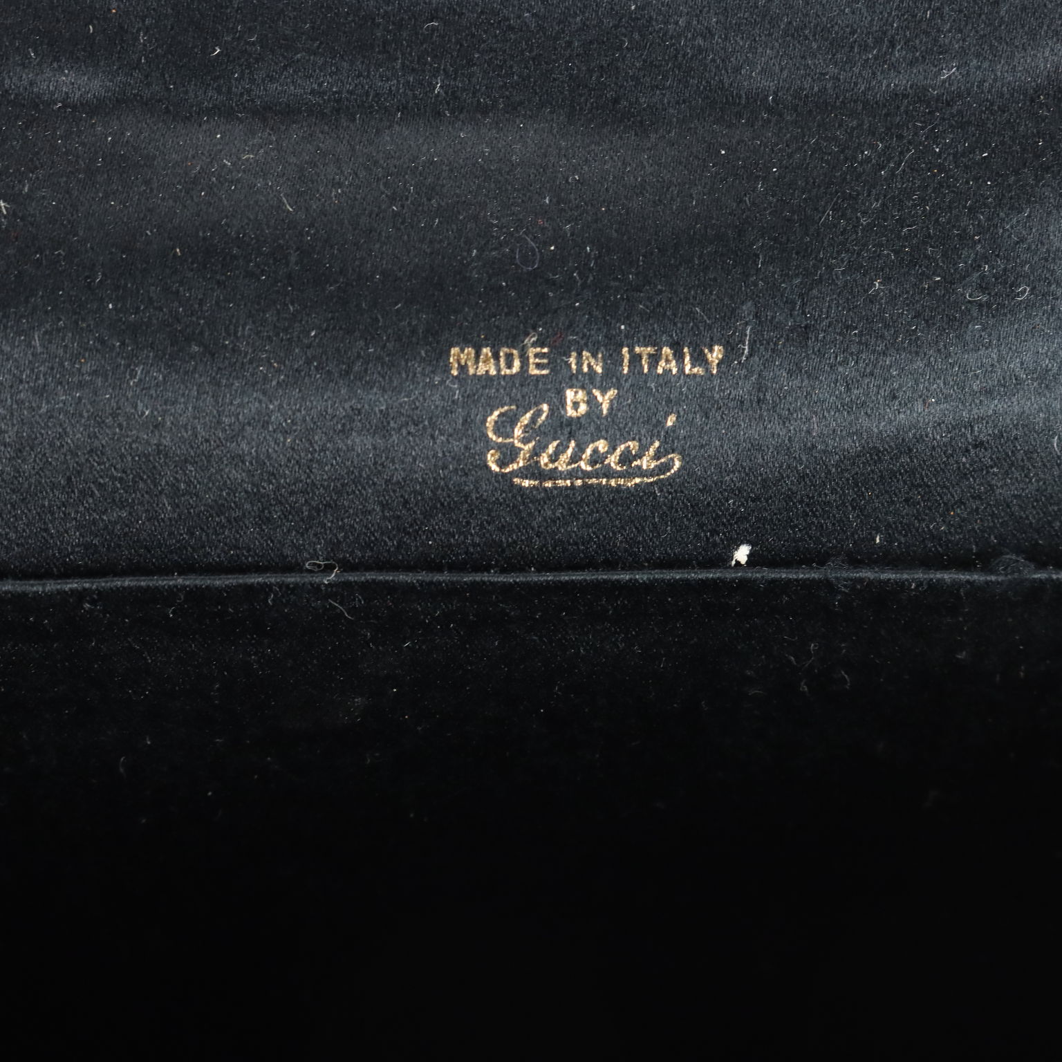 Gucci Pochette Satin Italy 1950s Clothing House Linens Vintage