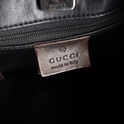 Gucci Bag Leather Canvas Italy 1990s