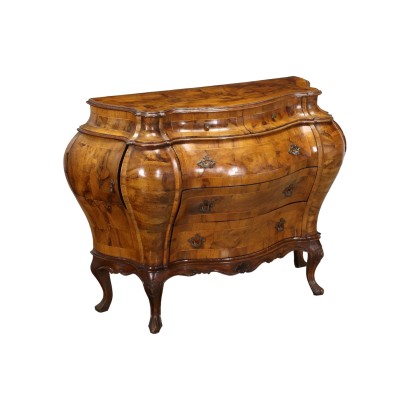 Commode Style Baroque Noyer - Italie XX Siècle