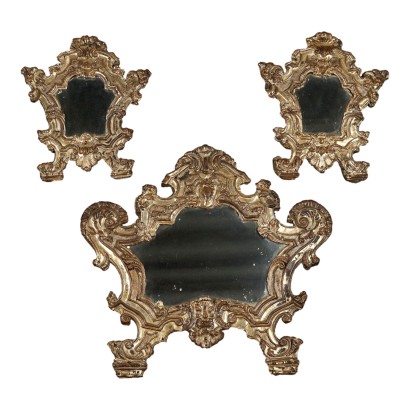Triptyque de Cartagloria Rococo Bois - Italie XVII-XVIII Siècle