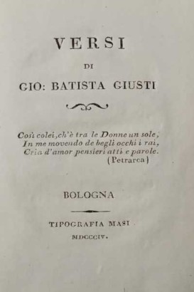 Versi di Gio Batista Giusti
