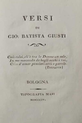 Vers de Gio Batista Giusti