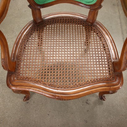 Paire de Fauteuils Baroque Noyer - Italie XVIII-XX Siècle