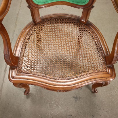 Paire de Fauteuils Baroque Noyer - Italie XVIII-XX Siècle