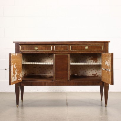 Empire Style Sideboard Walnut Brass - Italy XX Century