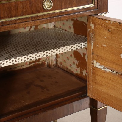 Empire Style Sideboard Walnut Brass - Italy XX Century