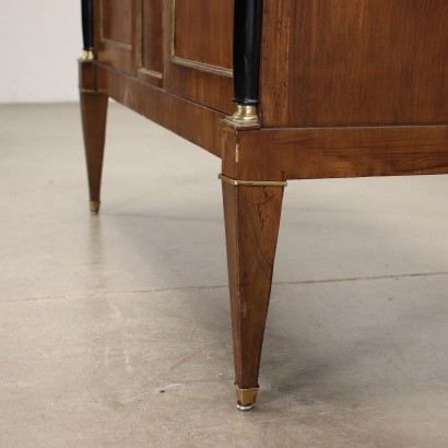 Empire Style Sideboard Walnut Brass - Italy XX Century