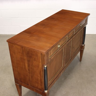 Empire Style Sideboard Walnut Brass - Italy XX Century