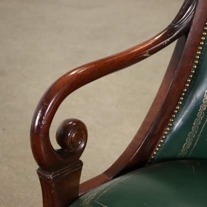 Pair of Regency Style Armchairs Mahogany - Italy XX Century