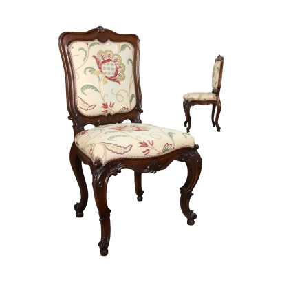 Pair of Louis Philippe Chairs Walnut - Italy XIX Century