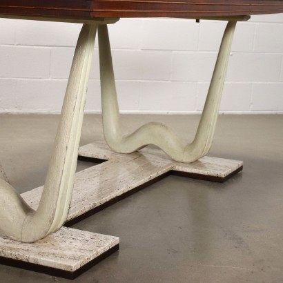 Table Bois Marbre - Italie Années 1950