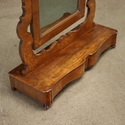 Charles X Chest of Drawers with Mirror Walnut - Italy XIX Century