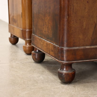 Pair of Charles X Bedside Tables Walnut - Italy XIX Century