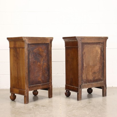 Pair of Charles X Bedside Tables Walnut - Italy XIX Century