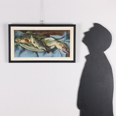 Kunst, italienische Kunst, italienische Malerei des 20. Jahrhunderts, Giancarlo Vitali, Stillleben mit Fisch, Giancarlo Vitali, Giancarlo Vitali, Giancarlo Vitali, Giancarlo Vitali