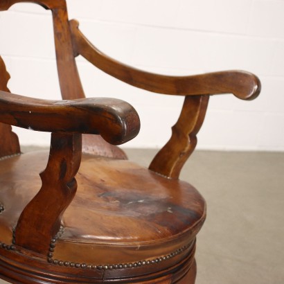 Louis Philippe Swivel Armchair Walnut - Italy XIX Century