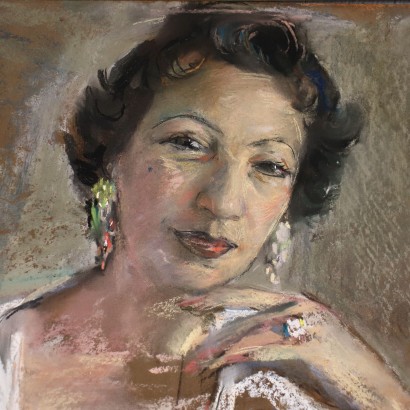 Dina Bellotti Technique Mixte sur Toile - Italie Années 1950-1960
