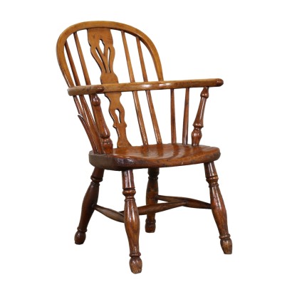 antigüedad, silla, sillas antiguas, silla antigua, silla italiana antigua, silla antigua, silla neoclásica, silla del siglo XIX, silla de niño Windsor "Nicholso