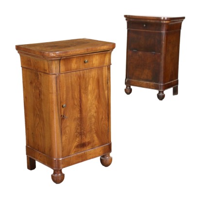 Pair of Charles X Bedside Tables Walnut - Italy XIX Century