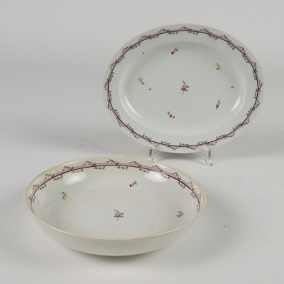 Groupe d\'Assiette Porcelaine - Autriche XIX-XX Siècle