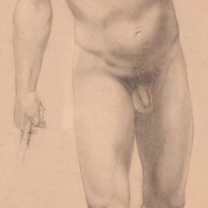 art, art italien, peinture italienne du XIXe siècle, nu masculin