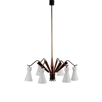 Deckenlampe Alluminium Messing Italien 1950er-1960er