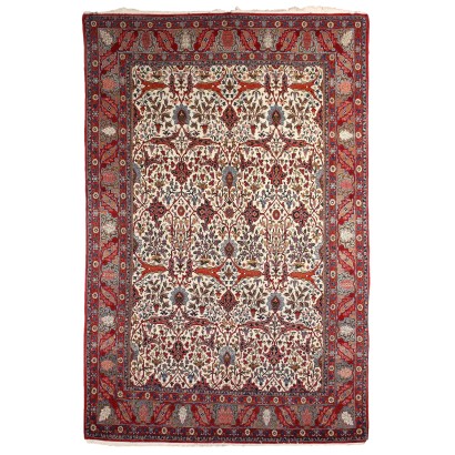 antiguo, alfombra, alfombras antiguas, alfombra antigua, alfombra antigua, alfombra neoclásica, alfombra del siglo XX, alfombra Kum - Irán