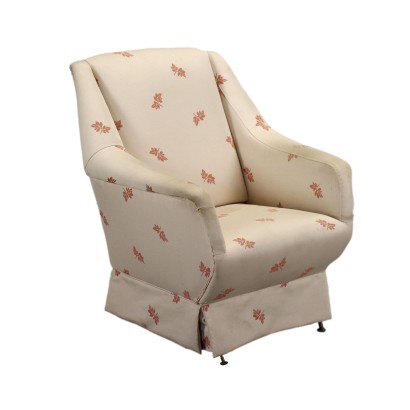 Fauteuil Tissu Métal - Italie Annèes 1950-1960