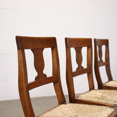antiguo, silla, sillas antiguas, silla antigua, silla italiana antigua, silla antigua, silla neoclásica, silla del siglo XIX, grupo de seis sillas de directorio