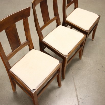 Groupe de 6 Chaises Directoire Noyer - Italie XVIII Siècle