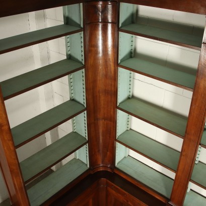 Paire of Corner Bookcases Walnut - Italy XIX Century
