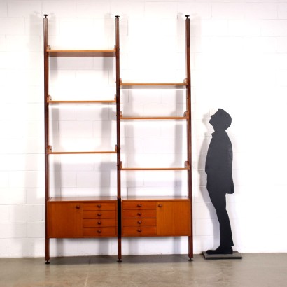 Ceiling Bookcase Teak - Italy 1960s-1970s